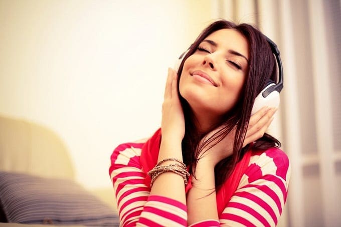 Young Woman Listening To Music