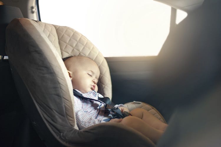 Baby Sleeping In Car