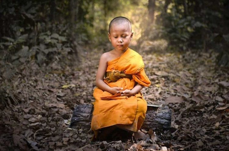Young Shaolin Boy Meditating