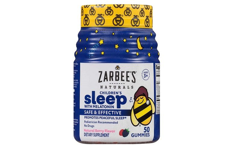 Zarbees Naturals Childrens Sleep Gummies with Melatonin Supplement