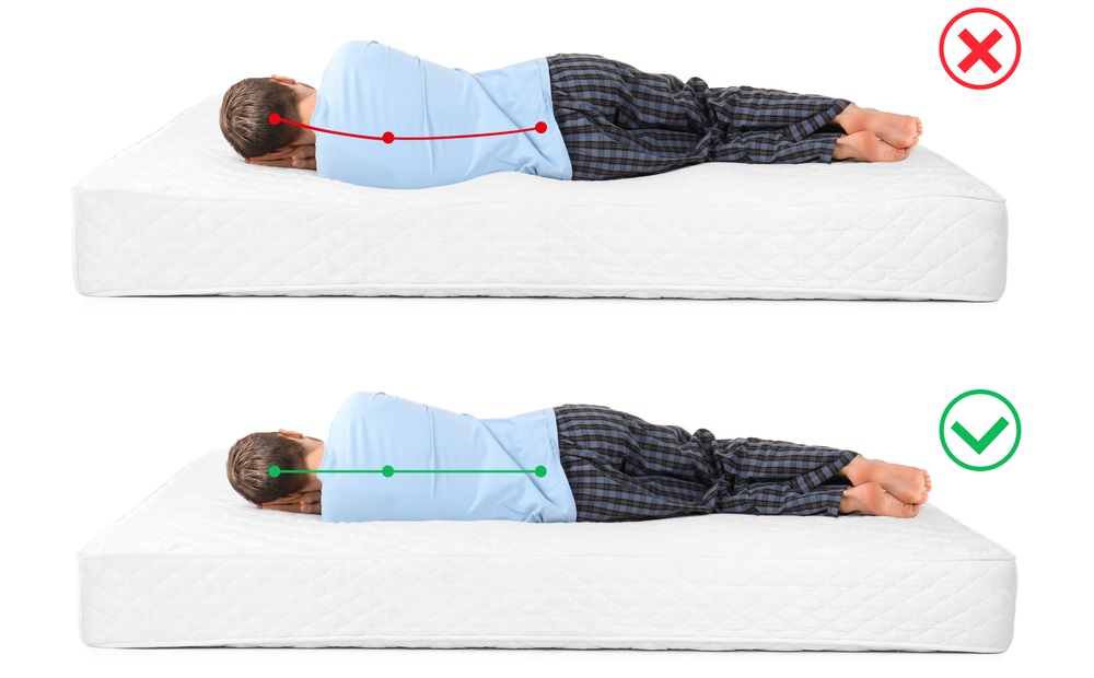 Wrong and correct sleeping posture