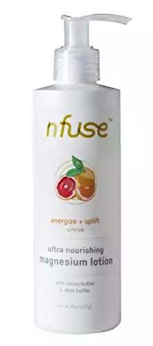nfuse Magnesium Body Lotion - Mg++ Delivery Technology - Pure Magnesium Chloride U.S.P. - Aromatherapeutic Essential Oils - Citrus - 8 oz