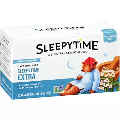Celestial Seasonings Wellness Tea, Sleepytime Extra, Caffeine Free Sleep Tea, 20 Tea Bags (Pack of 6)