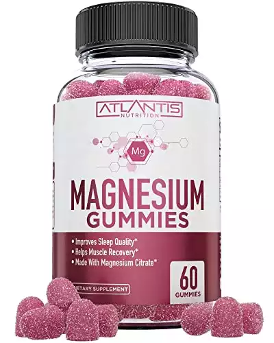 Magnesium Gummies - 770 MG Magnesium Citrate - Promotes Calmness & Improves Sleep. Helps Muscles Recover & Relieves Cramps. Calm Magnesium Gummies for Kids & Adults - 60 Vegan Gummies